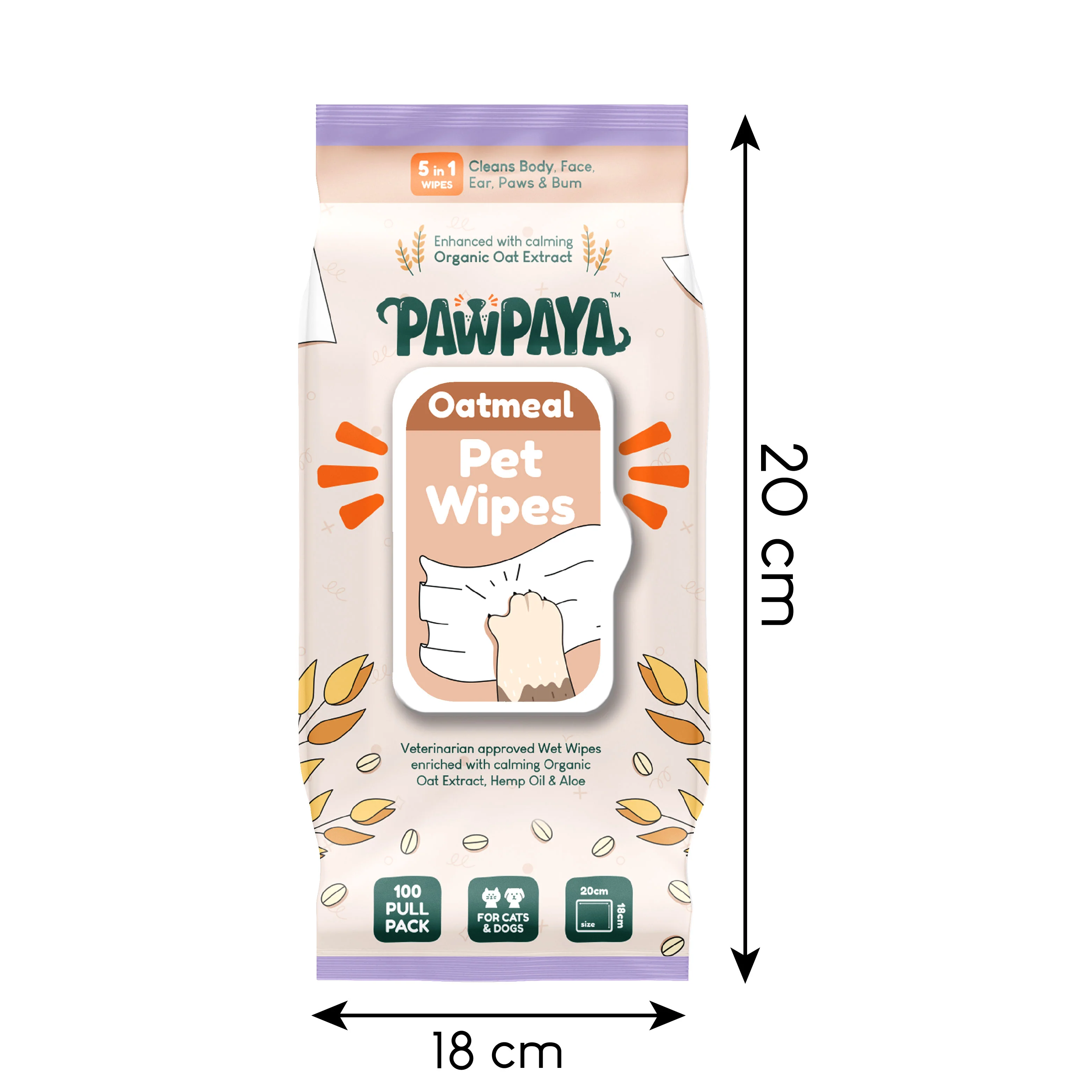 Pawpaya Oatmeal Wipes for Pets - Image 8