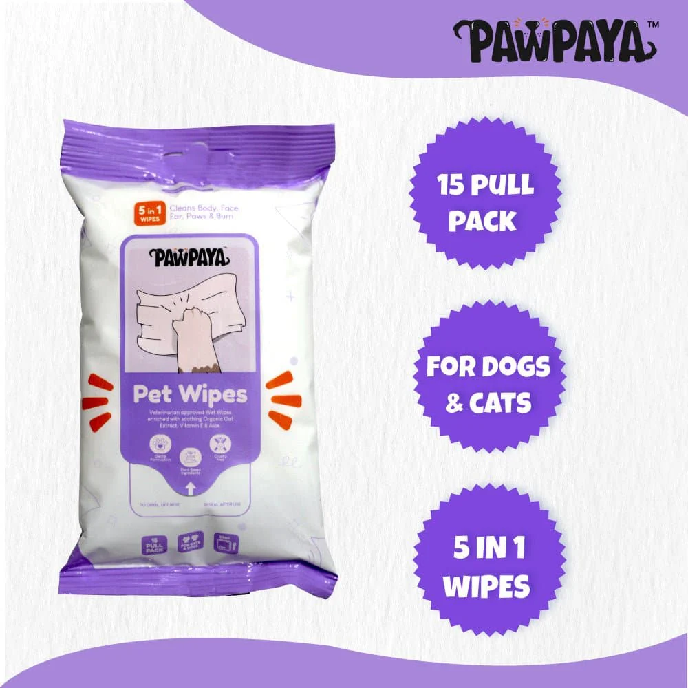 Pawpaya Pet Wipes for Dogs and Cats - Image 3