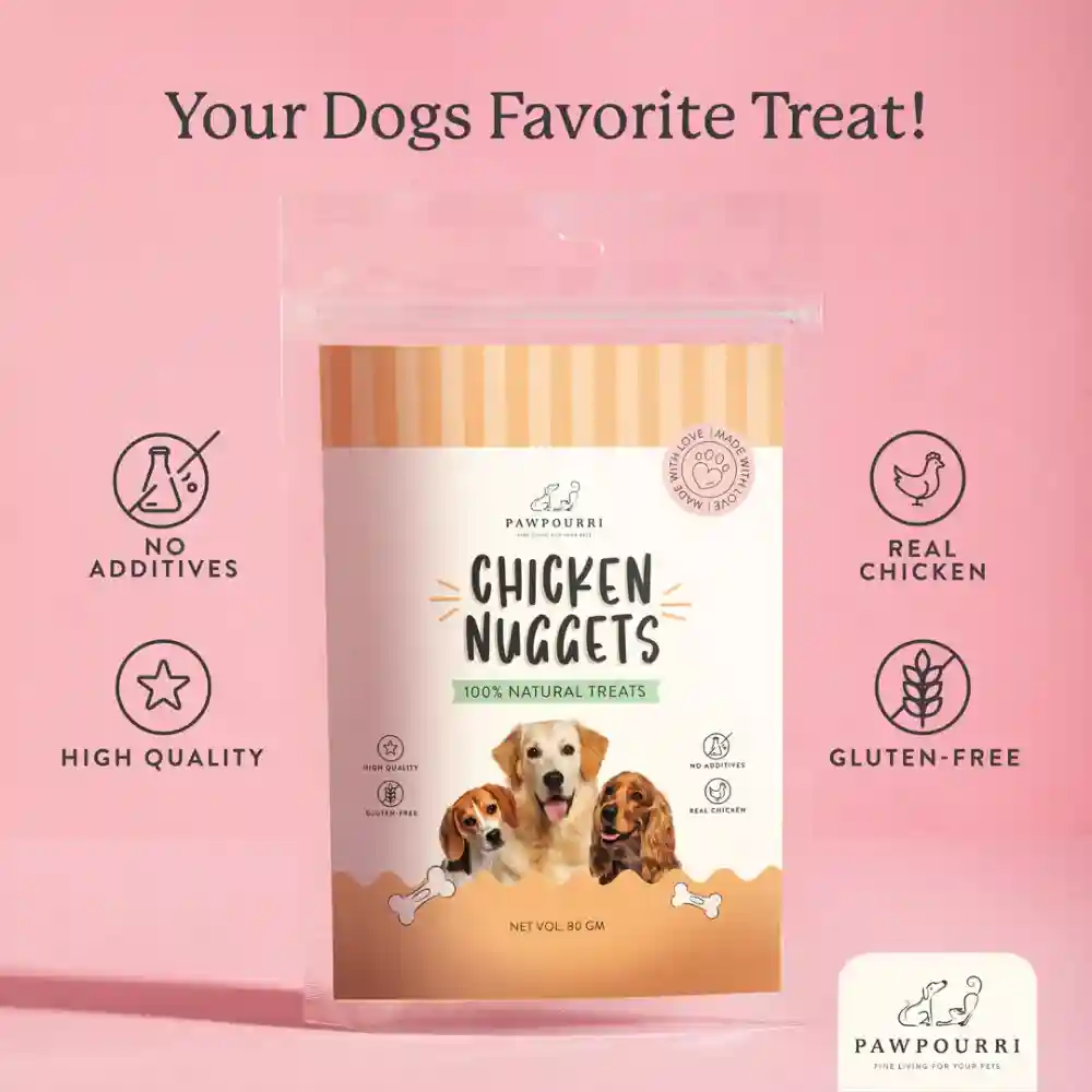 Pawpourri 100% Natural Chicken Nuggets Dog Treat - Image 3