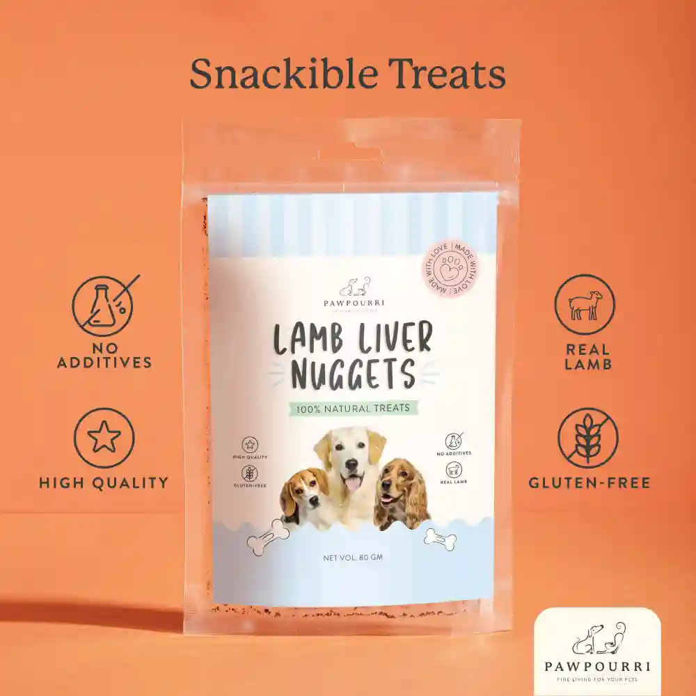 Pawpourri 100% Natural Lamb Liver Nuggets Dog Treat - Image 2