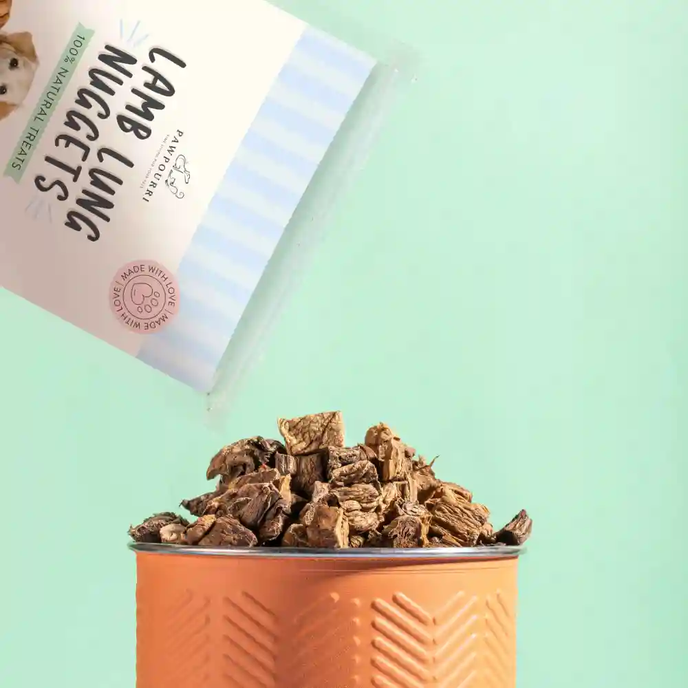Pawpourri 100% Natural Lamb Lung Nuggets Dog Treat - Image 4