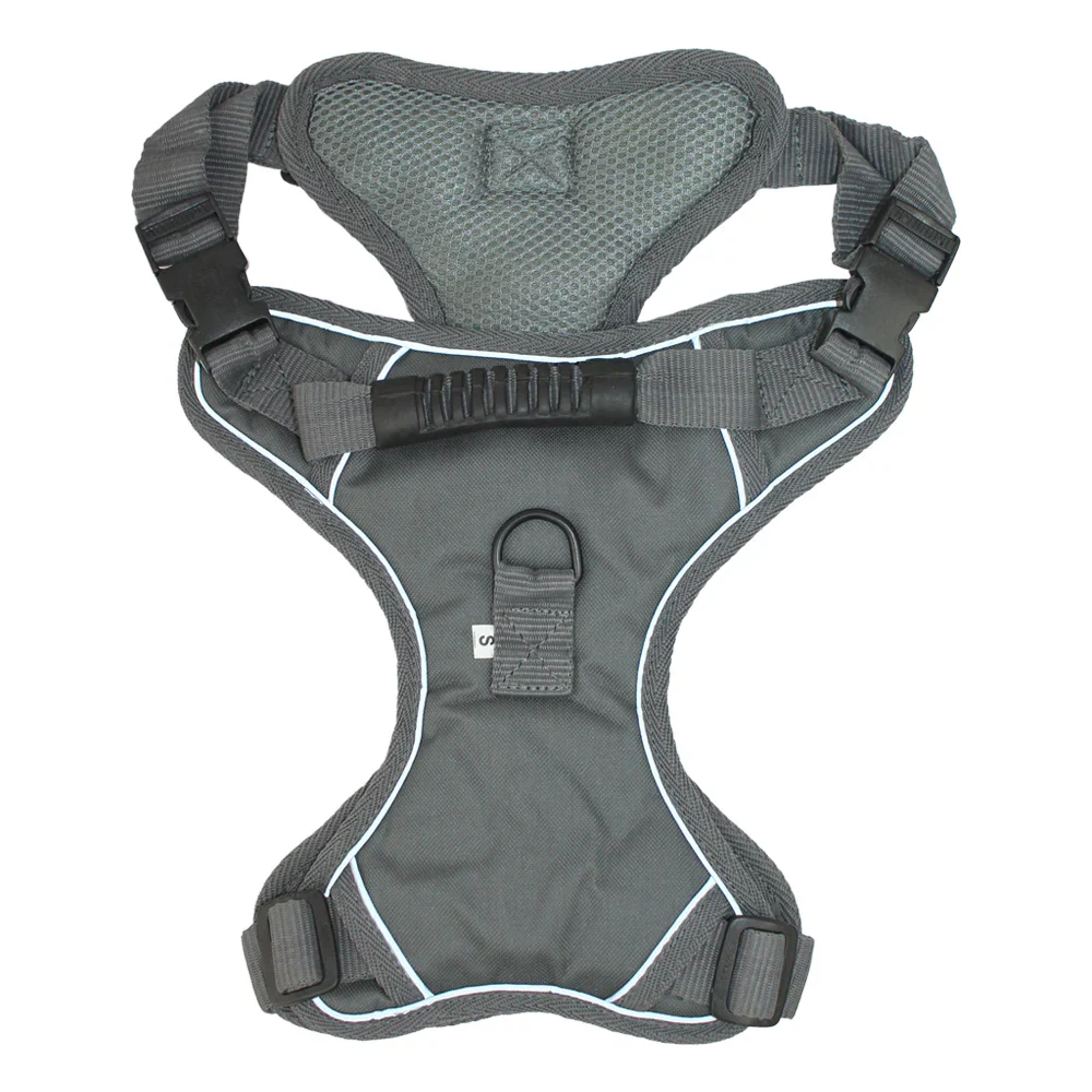Pawpourri Adjustable Reflective Padded Harness for Dogs (Grey) - Image 6
