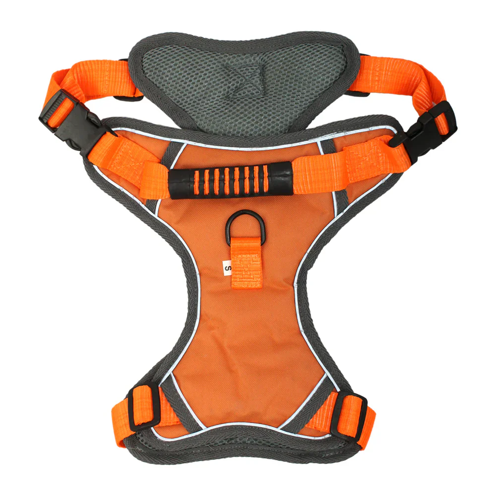 Pawpourri Adjustable Reflective Padded Harness for Dogs (Orange) - Image 7