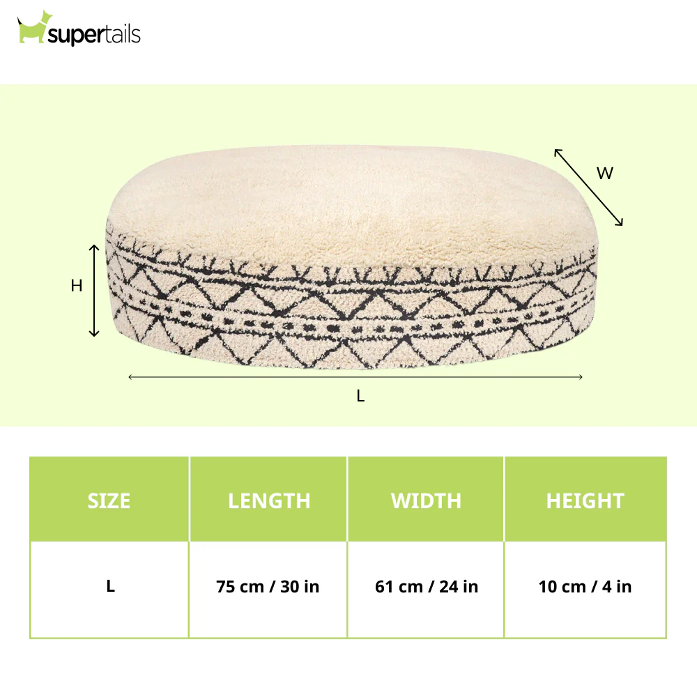 Pawpourri Boho Aztec Oval Bed for Dogs and Cats (Boho Print) - Image 2