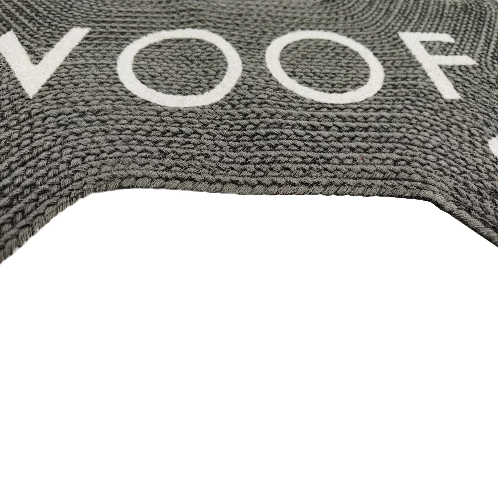 Pawpourri Bone Shaped Woof Printed Mat for Dogs and Cats (Dark Grey) - Image 6
