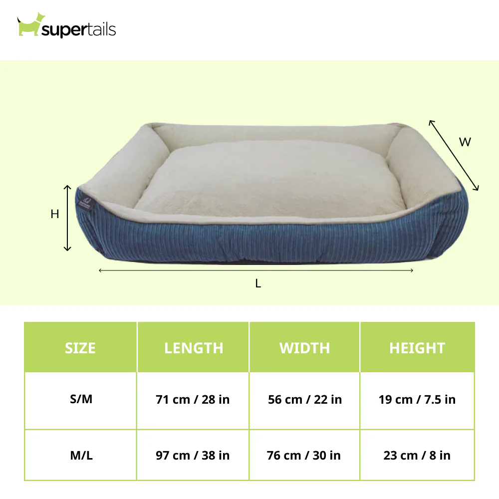 Pawpourri Cord Cuddler Super Soft Sherpa Seat Winter Bed for Dogs (Blue) - Image 2