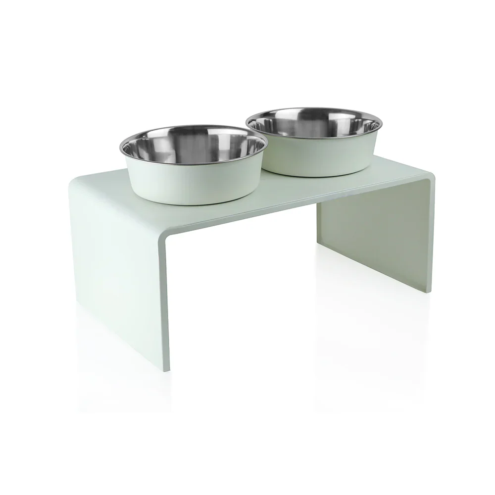 Pawpourri Metal Diner with Magnetic Bowl for Dogs and Cats (White) - Image 3