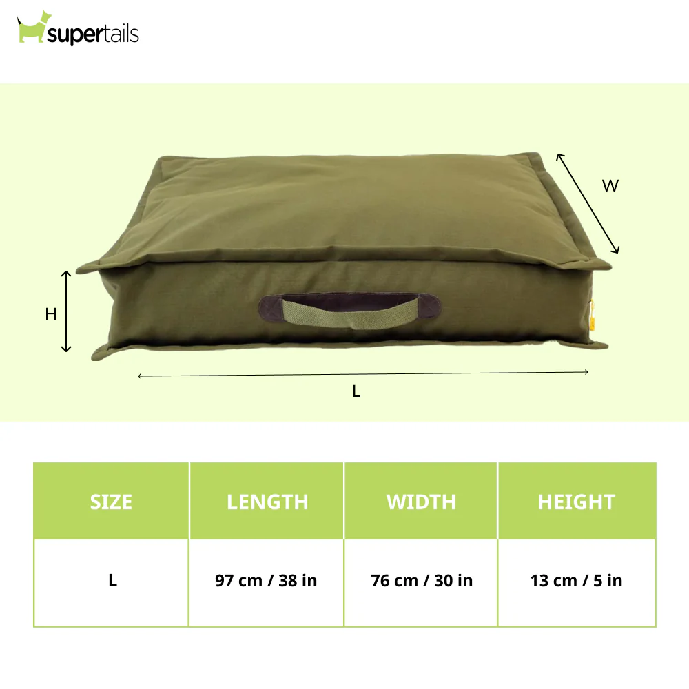 Pawpourri Monsoon Outdoor Lounger Bed for Dogs and Cats (Olive) - Image 2