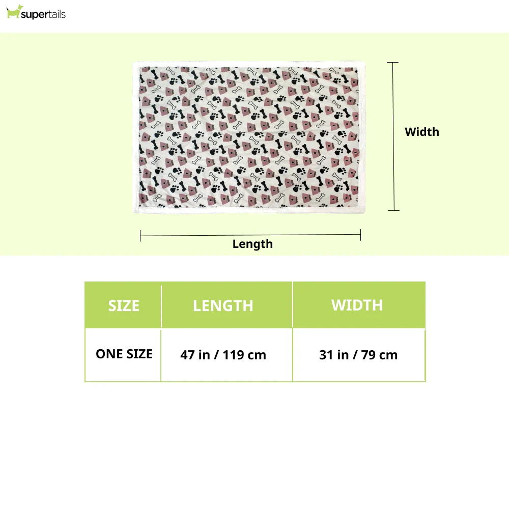 Pawpourri Printed Bone Blanket for Dogs and Cats - Image 2