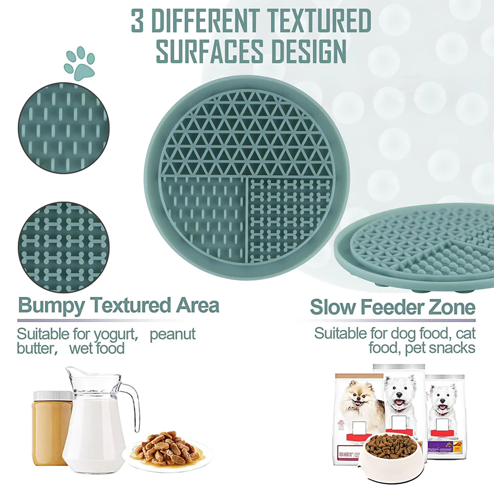 Pawpourri Textured Silicone Lickmat for Dogs and Cats (Turquoise) - Image 4