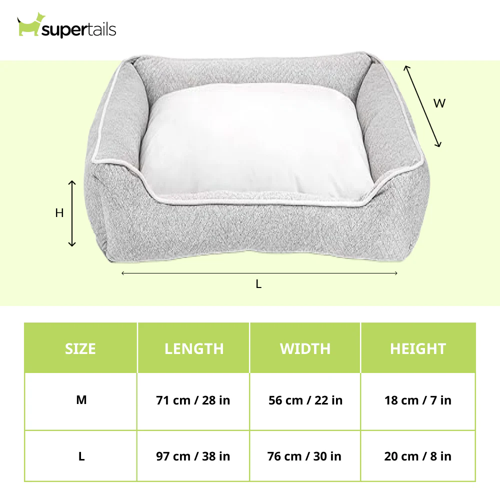 Pawpourri Ultra Soft Bolster Chevron Cuddler Bed for Dogs and Cats (Grey) - Image 2