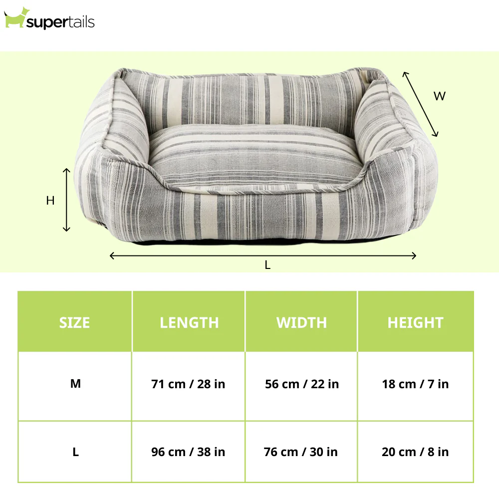 Pawpourri Ultra Soft Bolster Yarn Dyed Cuddler Bed for Dogs and Cats (Grey) - Image 3
