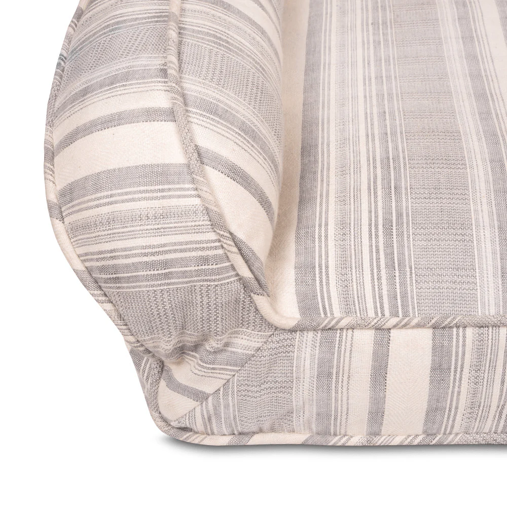 Pawpourri Vintage Sofa Striped Bed for Dogs and Cats (Grey) - Image 3
