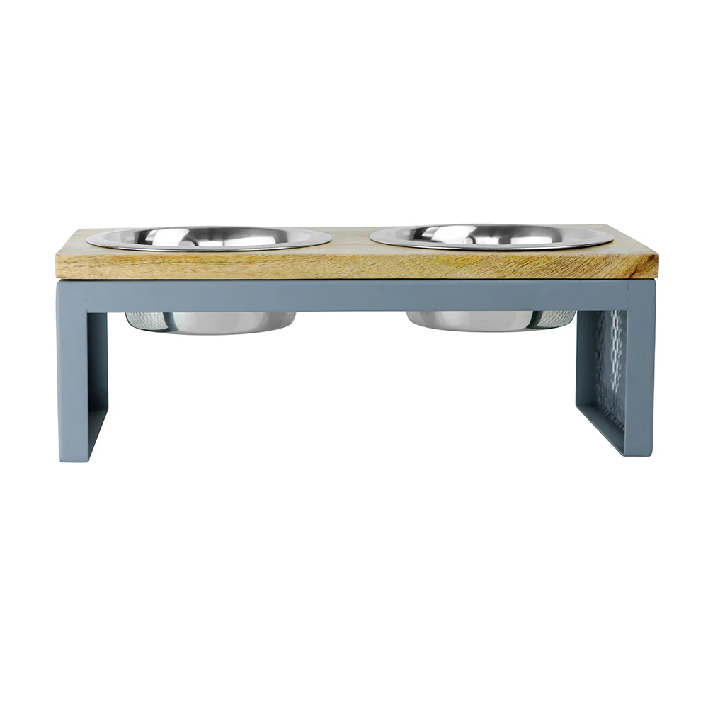 Pawpourri Wooden Top Mesh Diner for Dogs and Cats (Wooden Brown) - Image 2