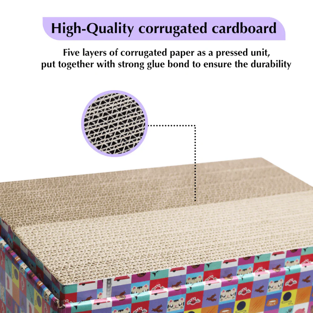 Pawsindia 5 in 1 Replacebale Box Scratcher for Cats (Brown) - Image 3