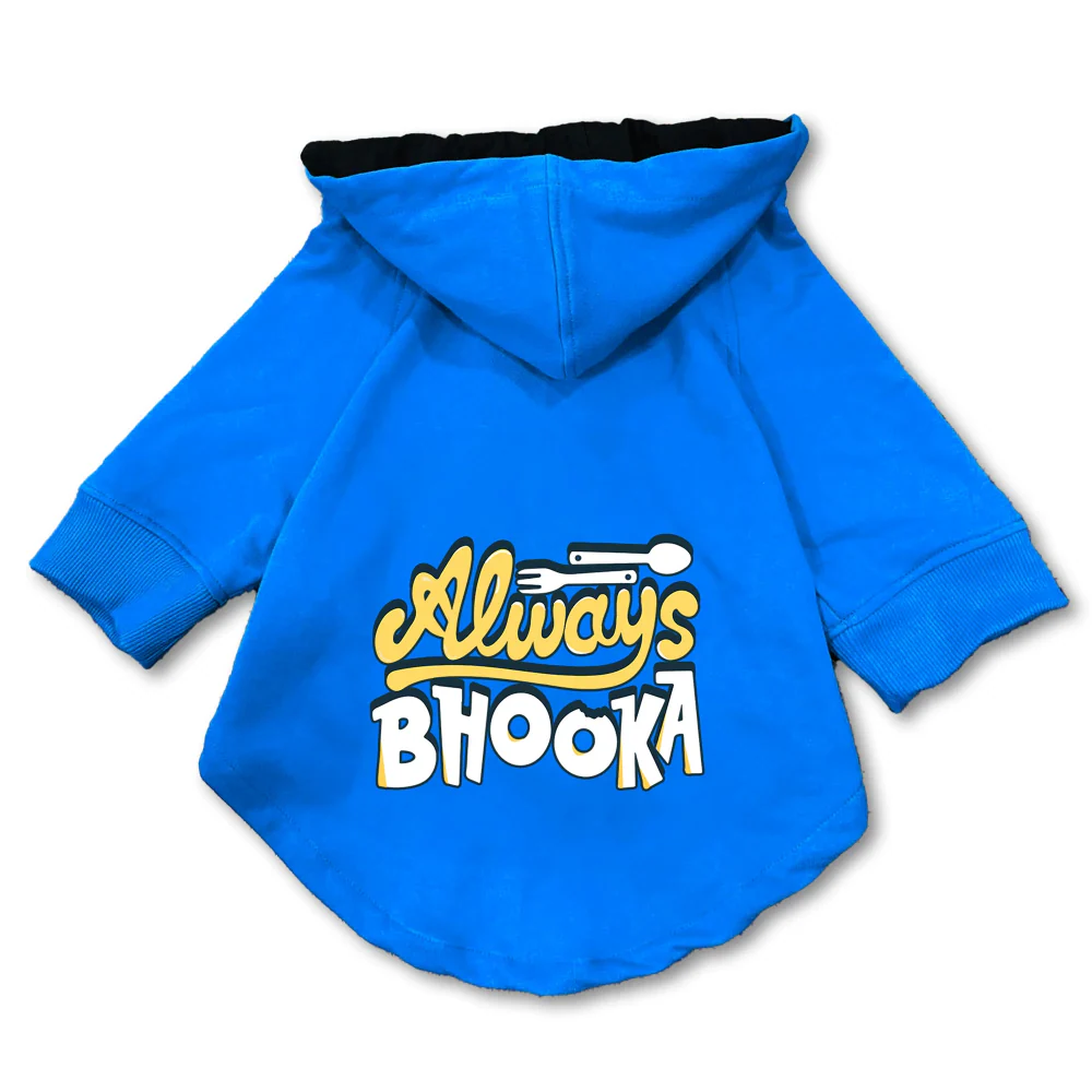 Pawsindia Always Bhooka Hoodie for Dogs (Blue) - Image 3