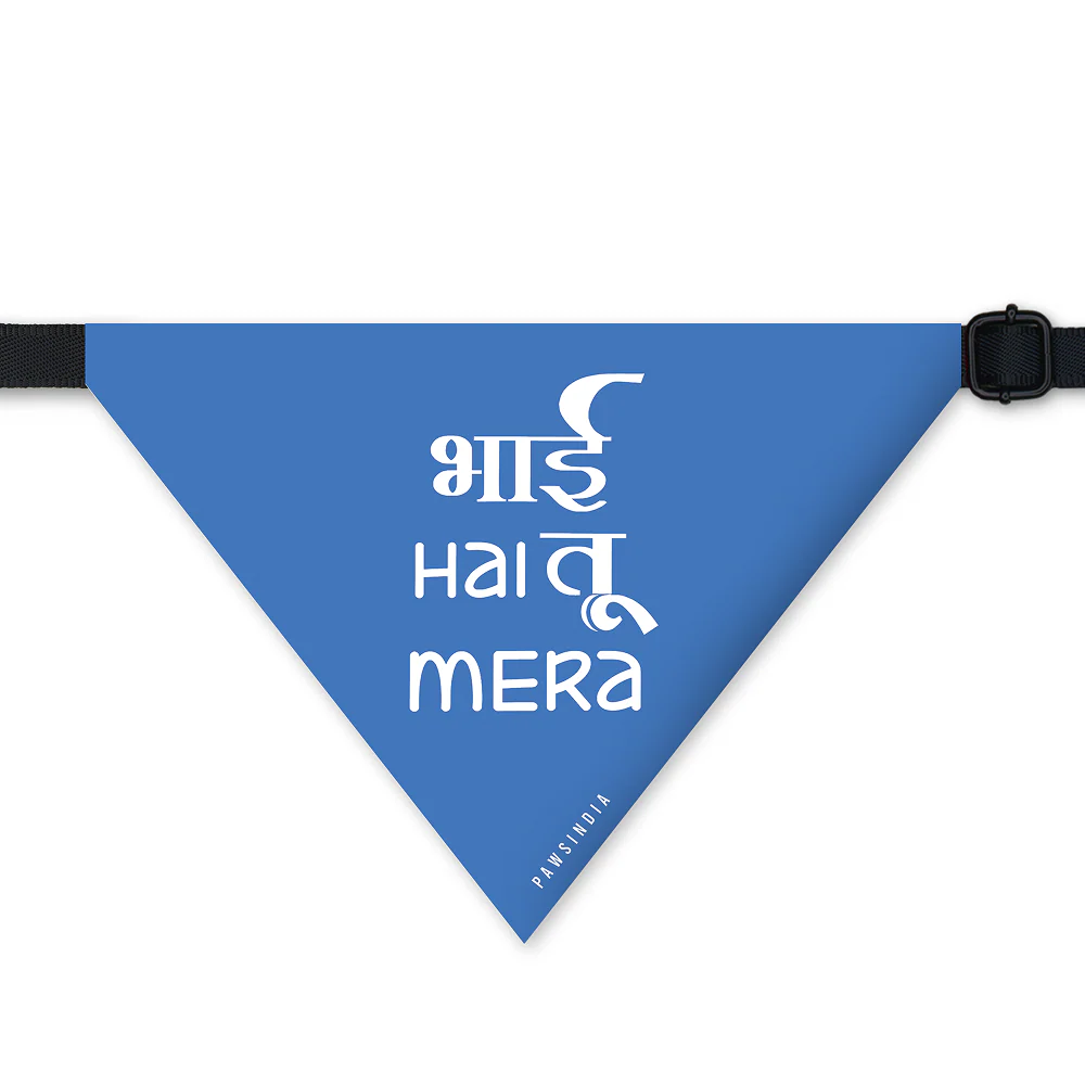 Pawsindia Bhai Hai Tu Mera Pet Bandana for Dogs and Cats - Image 2