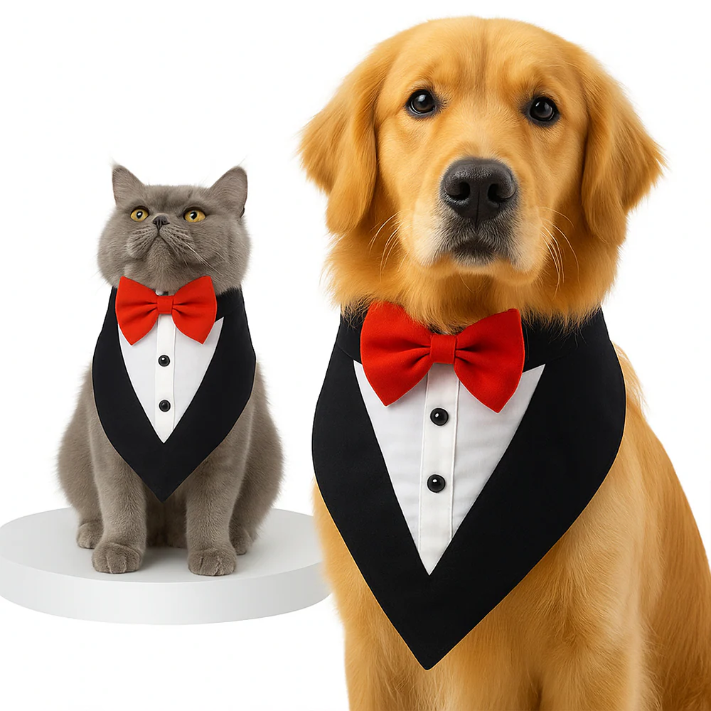 PawsIndia Black and White Tuxedo Suit for Dogs - Image 5
