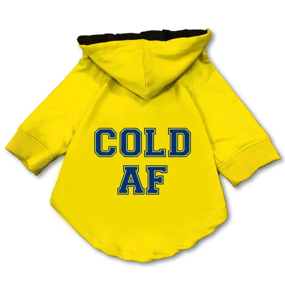 Pawsindia Cold AF Hoodie for Dogs (Yellow) - Image 3