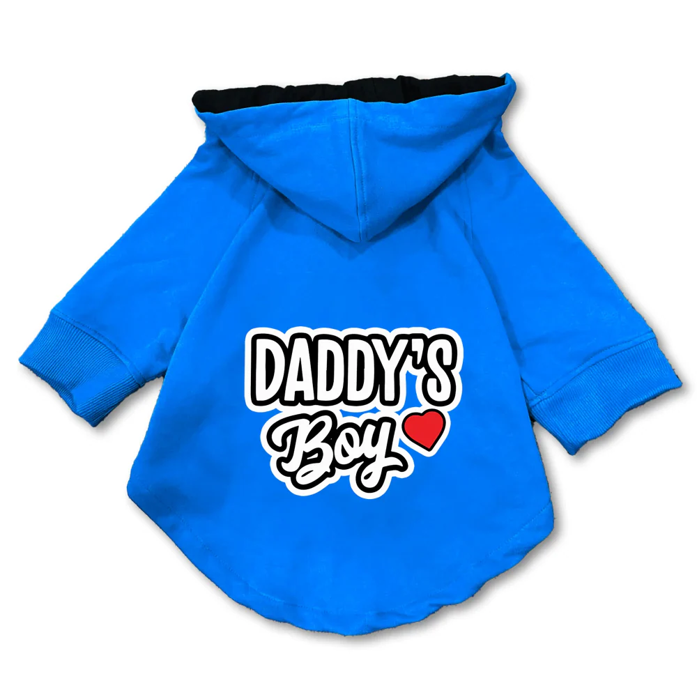 Pawsindia Daddy's Boy Hoodie for Dogs (Blue) - Image 3