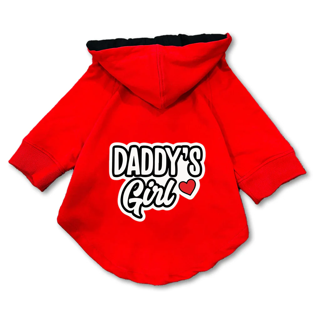 Pawsindia Daddy's Girl Hoodie for Dogs (Red) - Image 3
