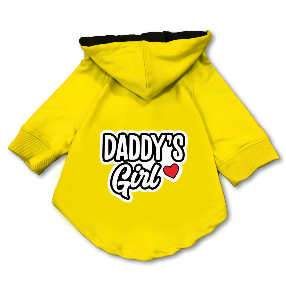Pawsindia Daddy's Girl Hoodie for Dogs (Yellow) - Image 3