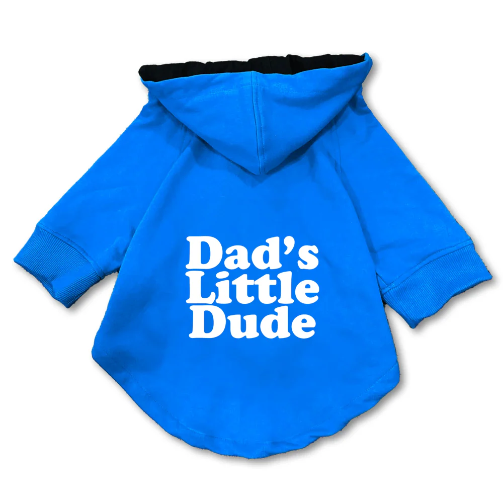 Pawsindia Dad's Little Dude Hoodie for Dogs (Blue) - Image 3