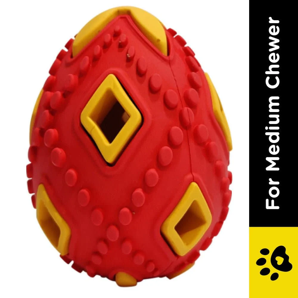 Pawsindia Egg Bell Toy for Dogs (Red) - Image 2