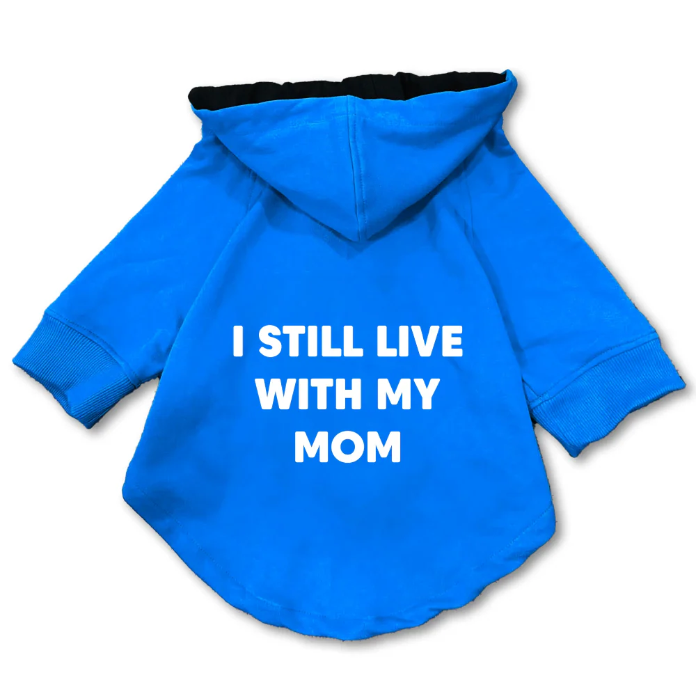 Pawsindia I still Live With My Mom Hoodie for Dogs (Blue) - Image 3