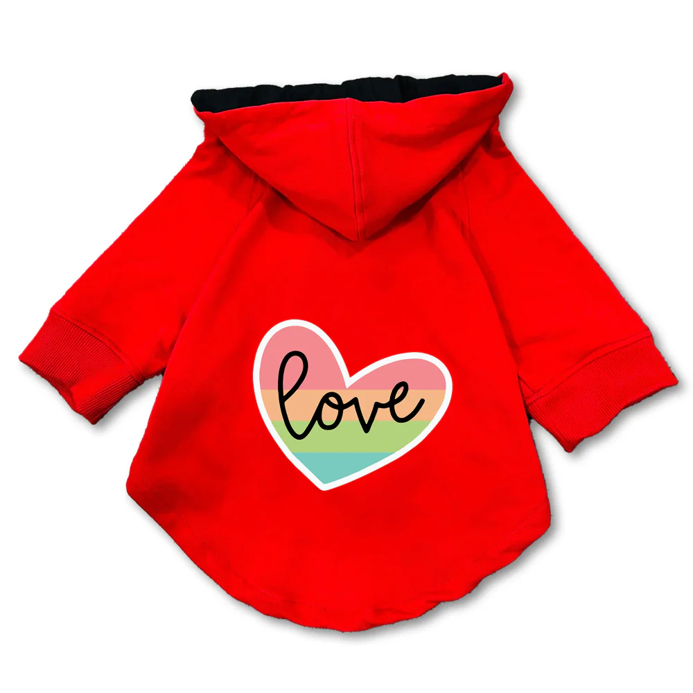 Pawsindia Love Hoodie for Dogs (Red) - Image 3