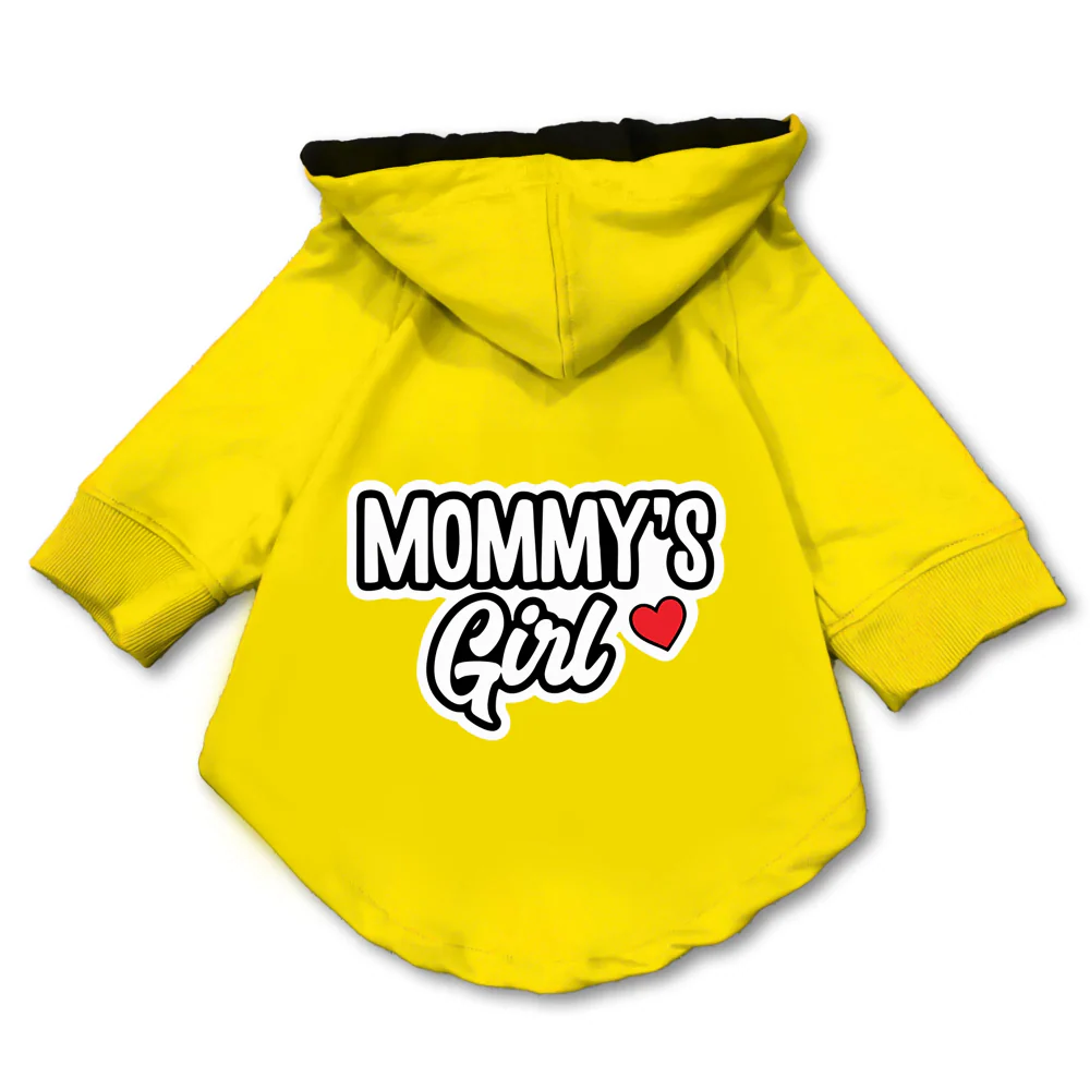Pawsindia Mommy's Girl Hoodie for Dogs (Yellow) - Image 3