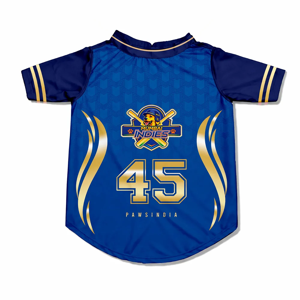 Pawsindia Mumbai Indies T20 Pets Premier League Jersey for Cats | Indian Pet League - Image 4