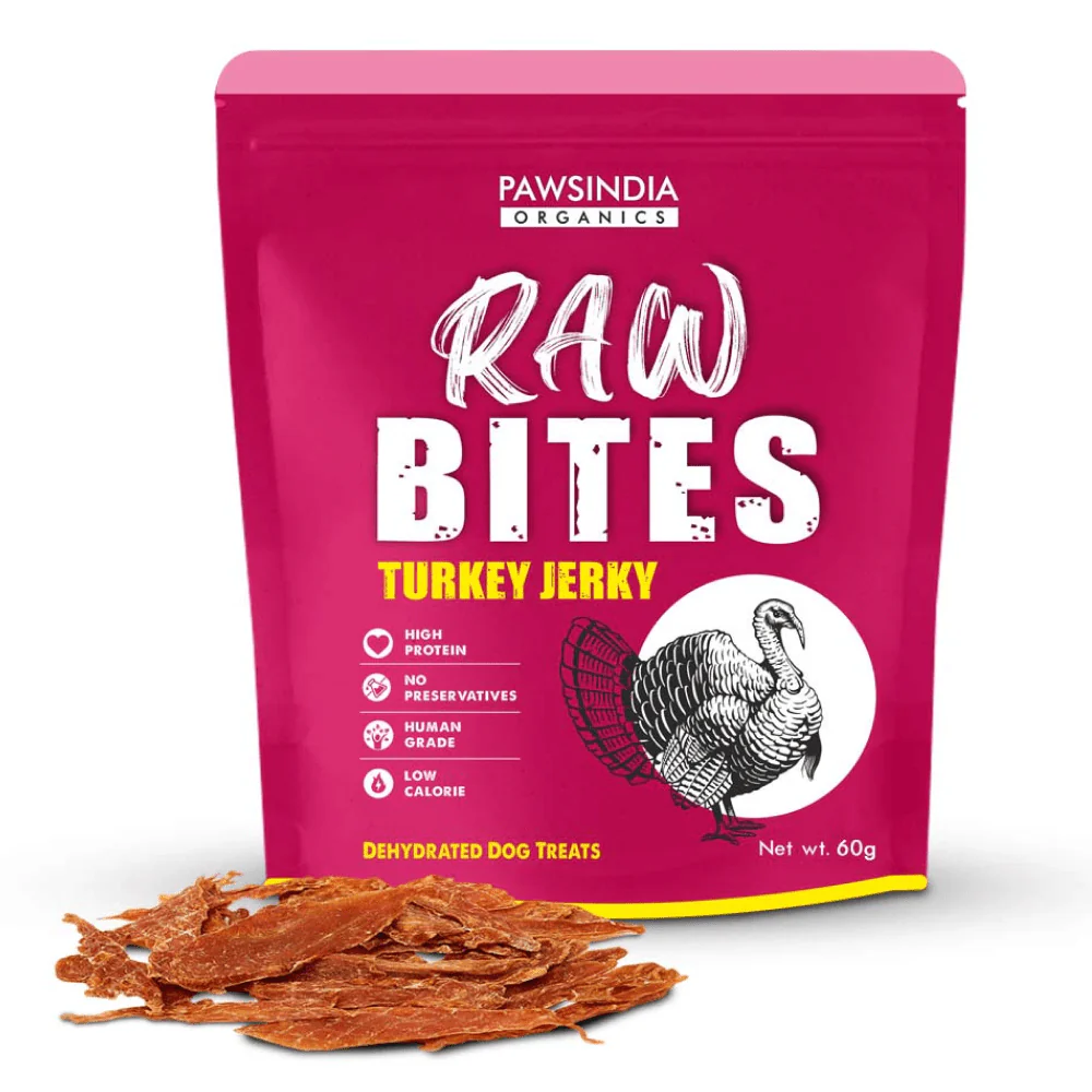Pawsindia Organics Raw Bites Turkey Jerky Dog Treats - Image 2