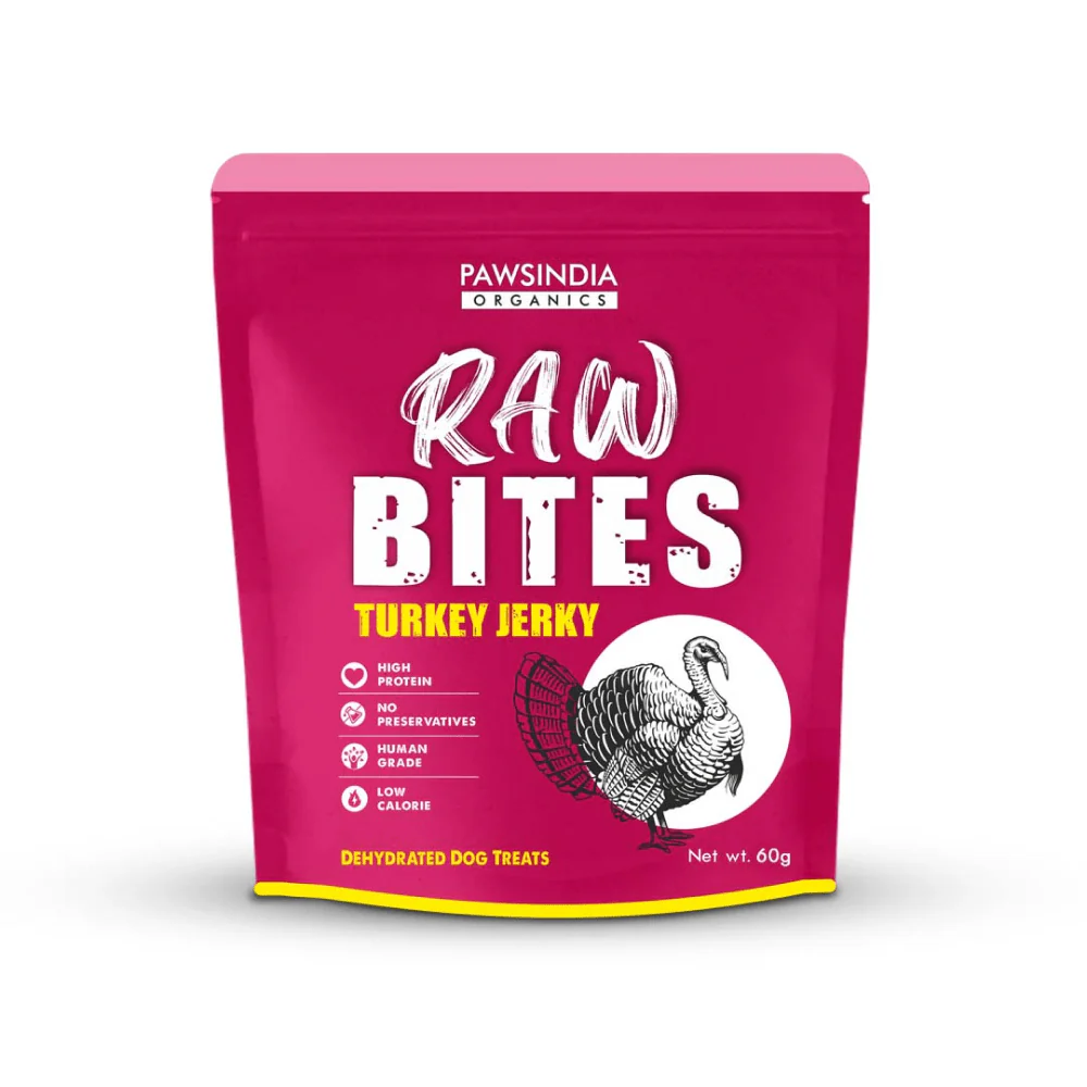 Pawsindia Organics Raw Bites Turkey Jerky Dog Treats - Image 6