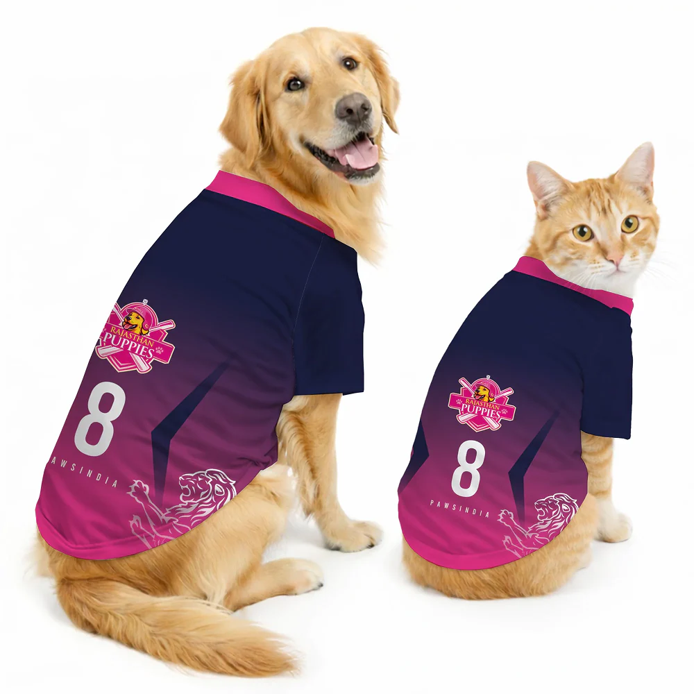 Pawsindia Rajasthan Puppies T20 Pets Premier League Jersey for Cats | Indian Pet League - Image 3