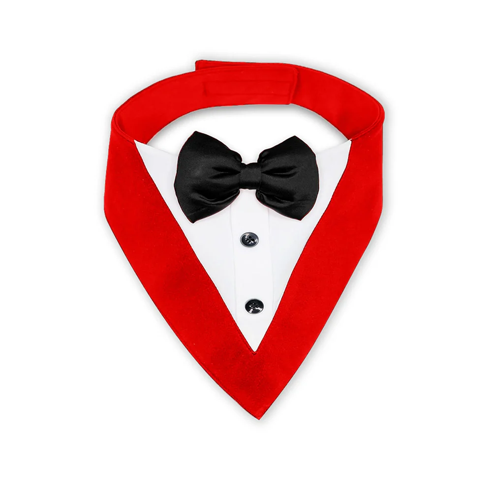PawsIndia Red & White Tuxedo Suit for Dogs - Image 4