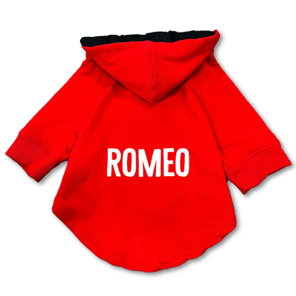 Pawsindia Romeo Hoodie for Dogs (Red) - Image 3