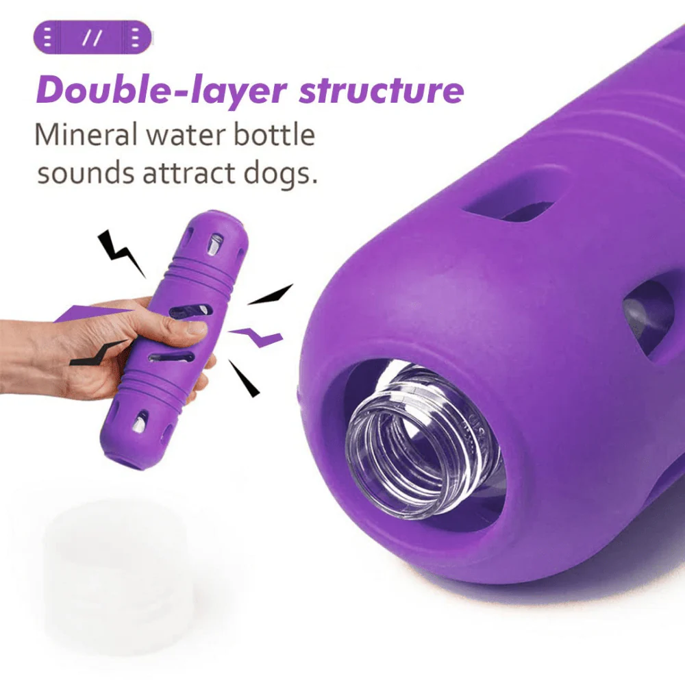 Pawsindia Rubber Bottle Chew Toy for Dogs (Purple) - Image 6