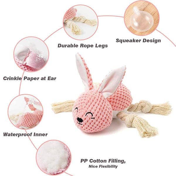 Pawsindia Sleepy Bunny Toy for Dogs - Image 4