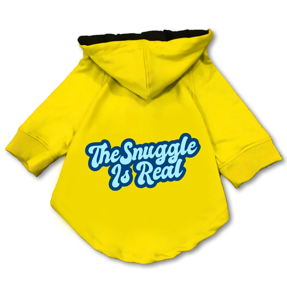 Pawsindia Snuggle is Real Hoodie for Dogs (Yellow) - Image 3