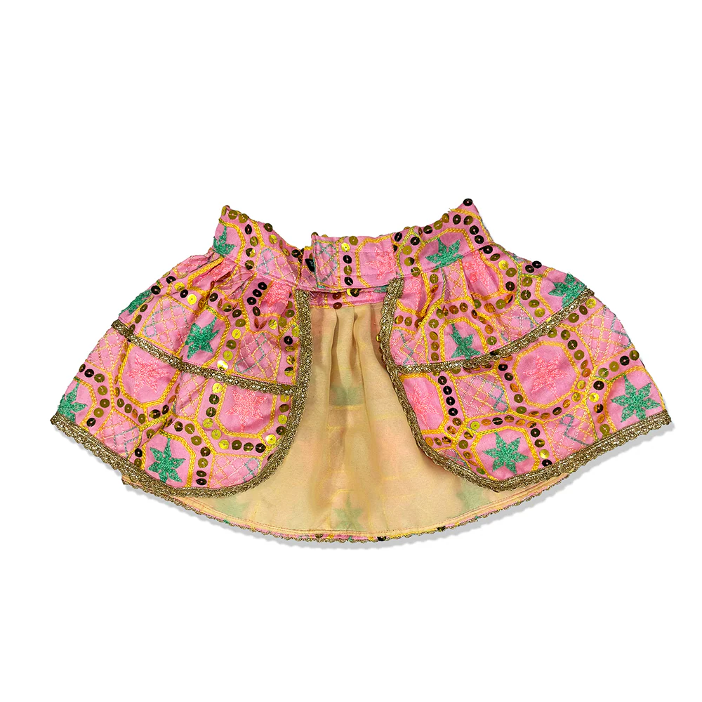 Pawsindia Traditional Desi Diva Lehenga Choli Set for Cats (Pink) - Image 5