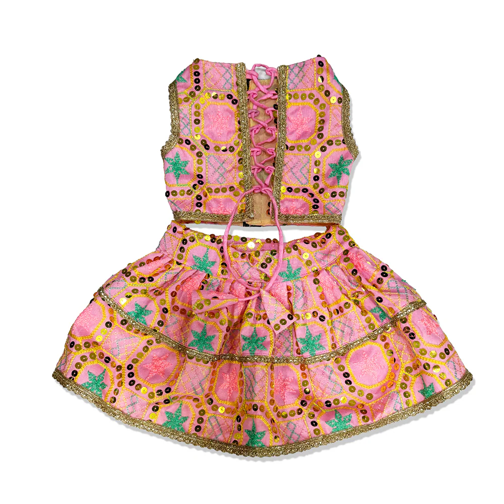 Pawsindia Traditional Desi Diva Lehenga Choli Set for Dogs (Pink) - Image 3