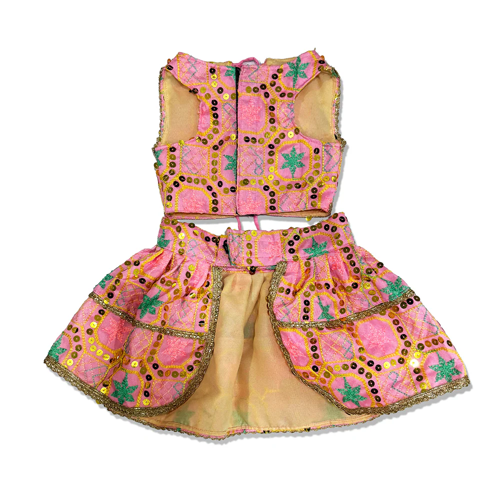 Pawsindia Traditional Desi Diva Lehenga Choli Set for Dogs (Pink) - Image 6
