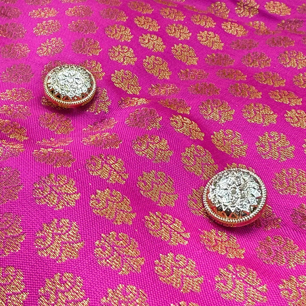 Pawsindia Traditional Royal Brocade Dress for Dogs (Pink) - Image 6