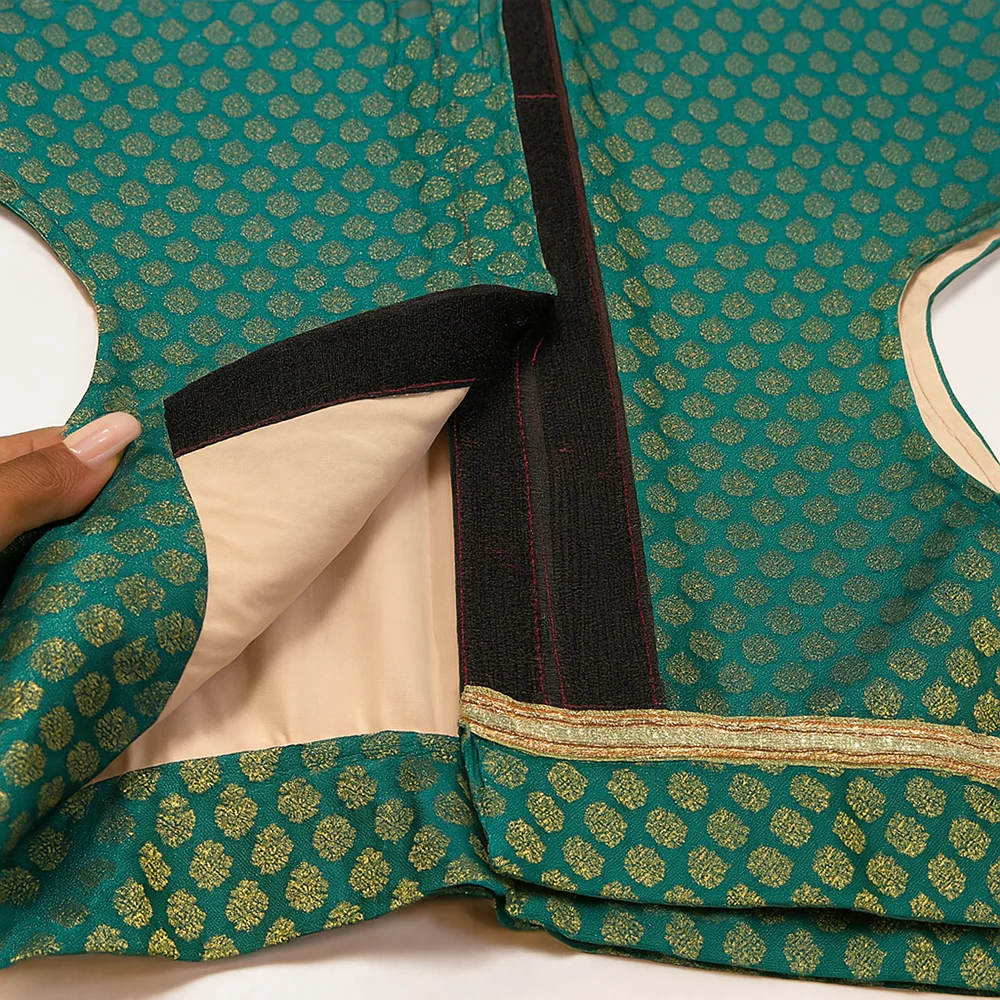 Pawsindia Traditional Royal Brocade Kurta for Dogs (Aqua Green) - Image 5