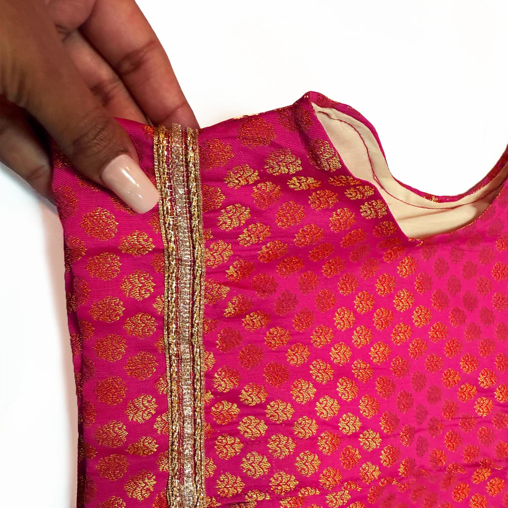 Pawsindia Traditional Royal Brocade Kurta for Dogs (Pink) - Image 5