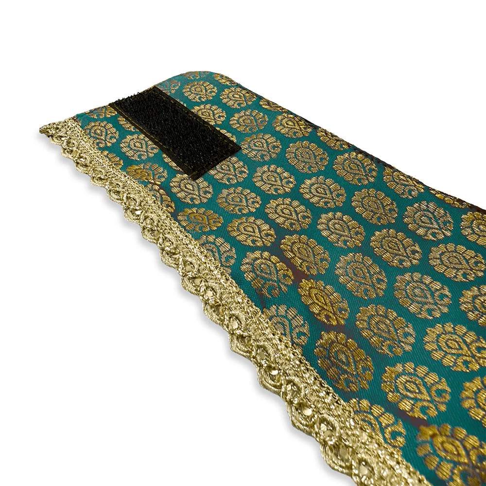 PawsIndia Traditional Royal Brocade Tuxedo for Dogs and Cats (Aqua Green) - Image 5