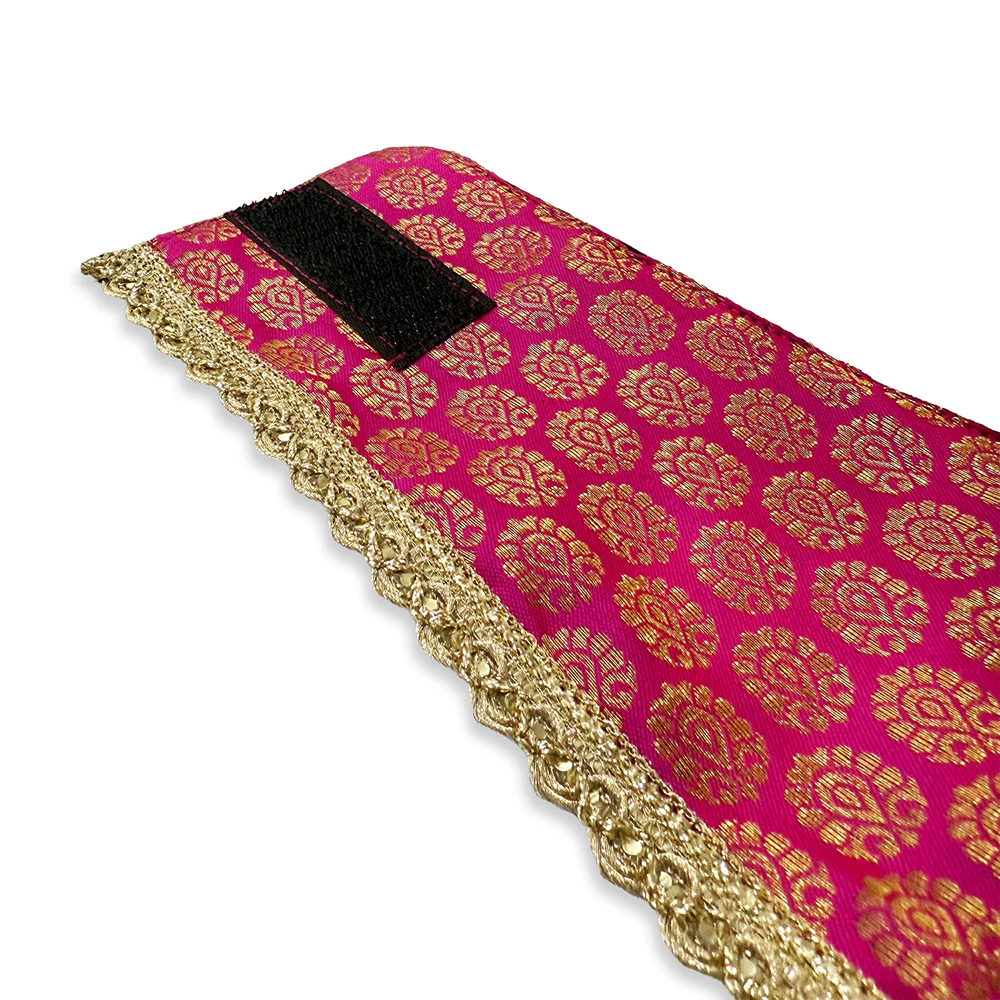 PawsIndia Traditional Royal Brocade Tuxedo for Dogs and Cats (Pink) - Image 5