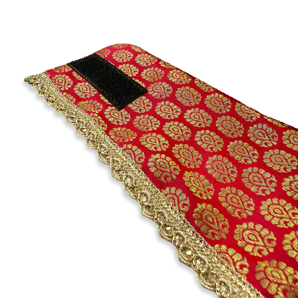 PawsIndia Traditional Royal Brocade Tuxedo for Dogs and Cats (Red) - Image 5