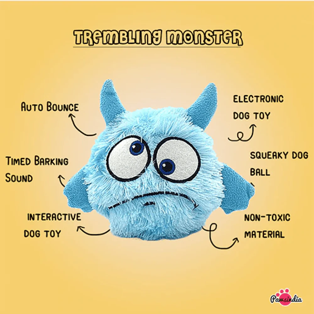 Pawsindia Trembling Monster Toy for Dogs (Blue) - Image 5